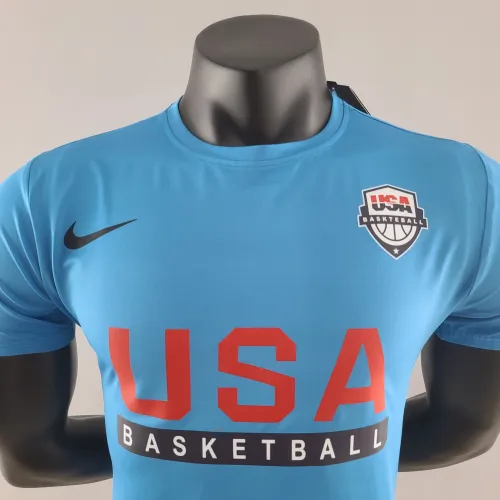 Basketball Team Casual T-shirt Blue