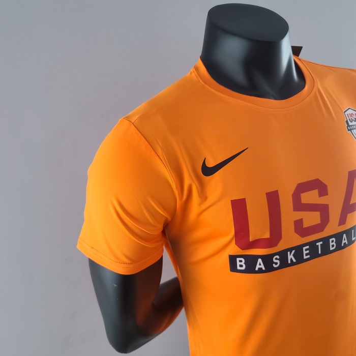 USA Basketball Team Casual T-shirt Orange
