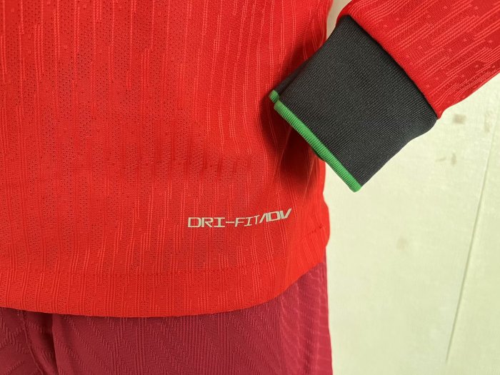 Portugal Euro 2024 Home Player Version Long Sleeve Jersey