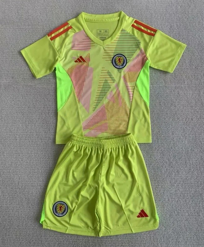 Scotland Euro 2024 Goalkeeper Kids Suit Green