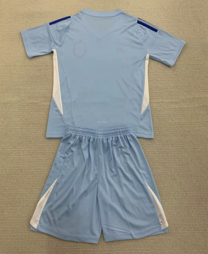 Spain Euro 2024 Blue Goalkeeper Kids Suit