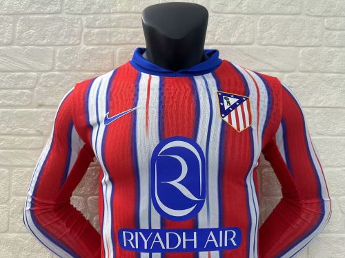 Atletico Madrid Home Player Long Sleeve Jersey 24/25