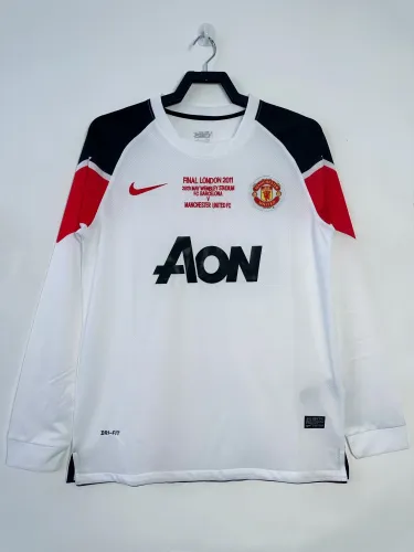 Manchester United Champions' League Third Long Sleeve Retro Jersey 2011/12