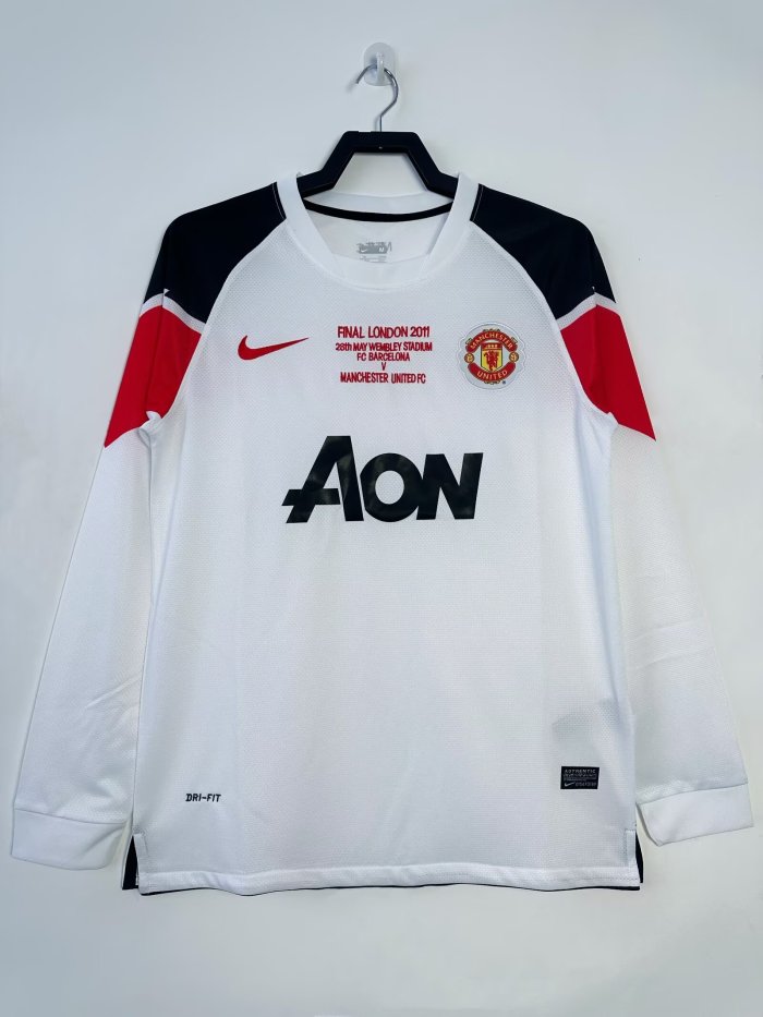 Manchester United Champions' League Third Long Sleeve Retro Jersey 2011/12