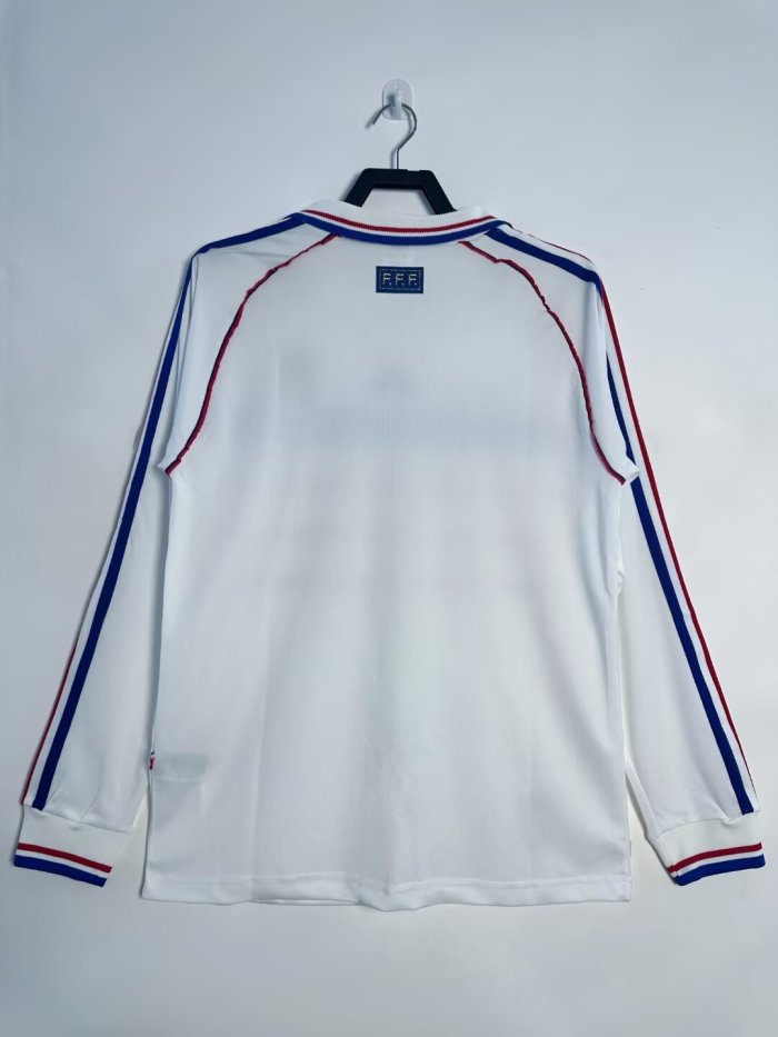 France Away Retro Long Sleeve Jersey 1998