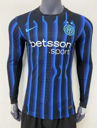 Inter Milan Home Player Long Sleeve Jersey 25/26