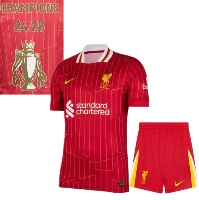Liverpool Home Kids Suit 24/25 - CHAMPIONS 24/25