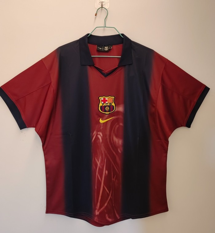 Barcelona x Travis Scott Home Retro Skeleton Jersey 2000/01