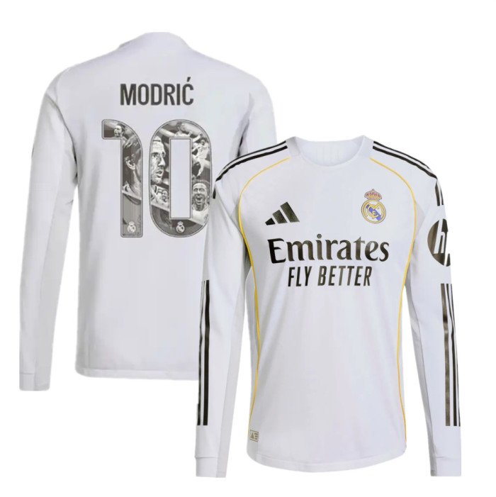 Real Madrid Home Modrić Limited Edition Player Version Long Sleeve Man Jersey 25/26
