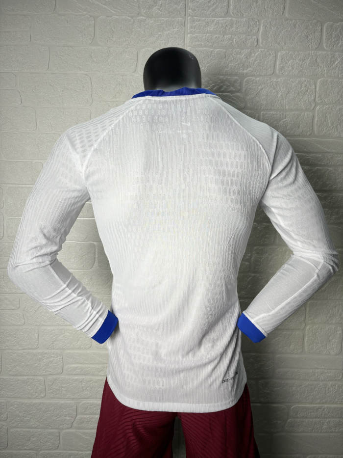 England Women's Team Euro 2025 Home Long Sleeve Player Version Man Jersey