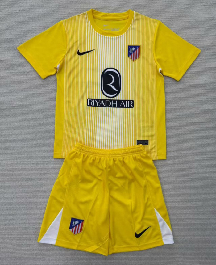 Atletico Madrid Home Goalkeeper Kids Suit 25/26