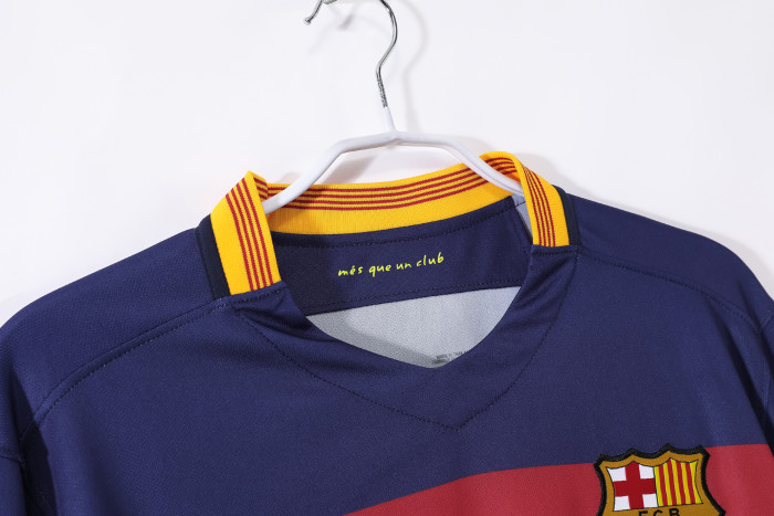 Barcelona Home Long Sleeve Retro Jersey 2015/16