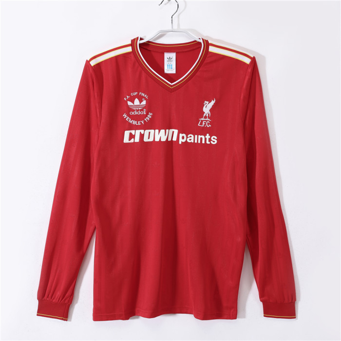 Liverpool Home Retro Long Sleeve Jersey 1986/87