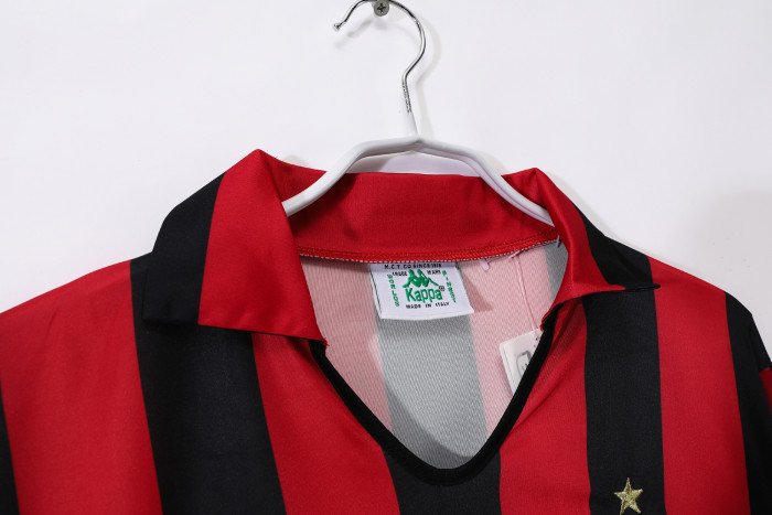 AC Milan Home Long Sleeve Retro Jersey 1988/89