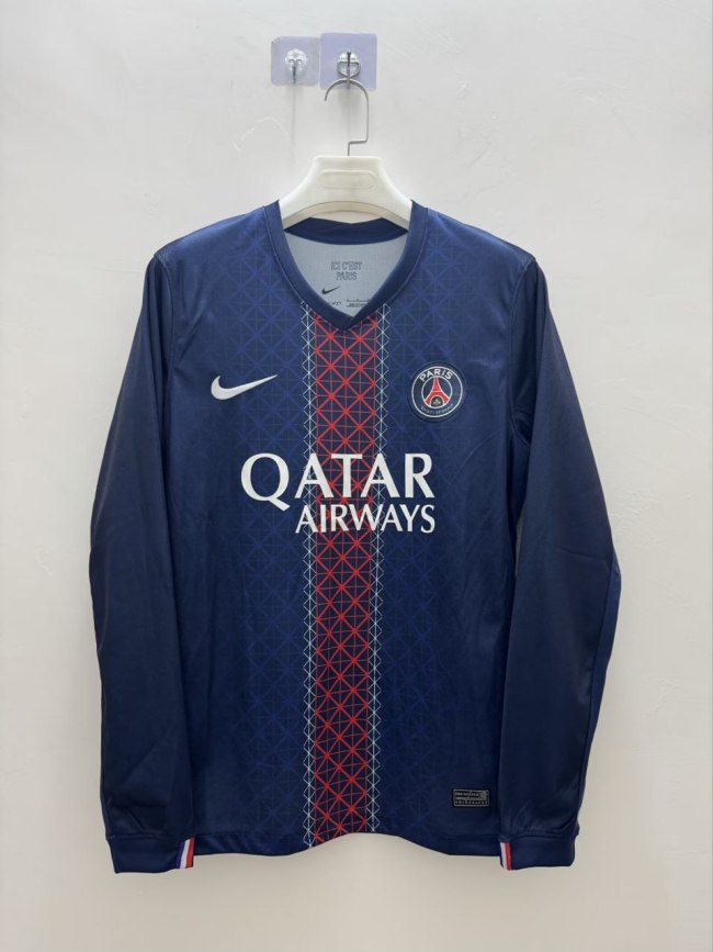 Paris Saint Germain Home Long Sleeve Men Jersey 25/26