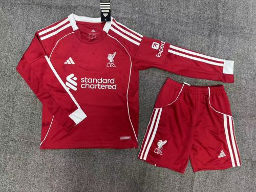 Liverpool Home Long Sleeve Kids Suit 25/26