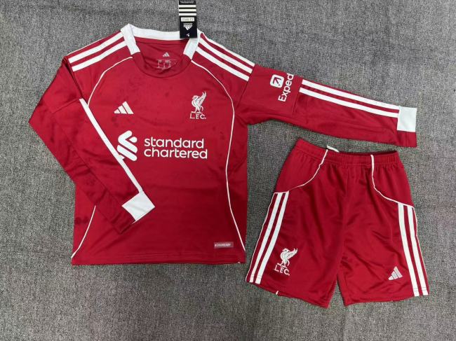 Liverpool Home Long Sleeve Kids Suit 25/26