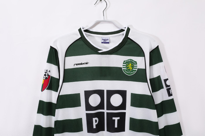 Sporting Lisbon Home Retro Long Sleeve Jersey 2001/03