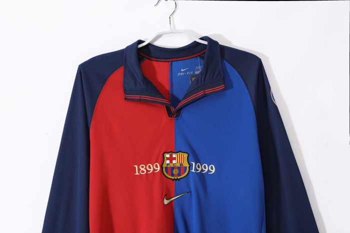 Barcelona Match Issue Champions League Home Long Sleeve jersey 1999/00
