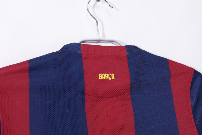 Barcelona Home Long Sleeve Retro Jersey 2014/15