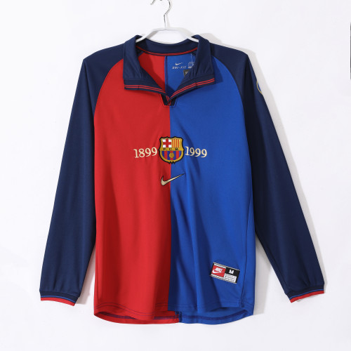 Barcelona Match Issue Champions League Home Long Sleeve jersey 1999/00