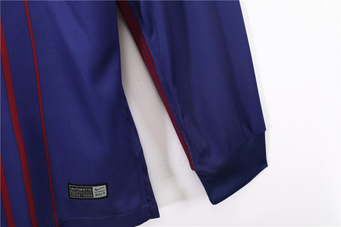 Barcelona Home Retro Long Sleeve Jersey 2017/18