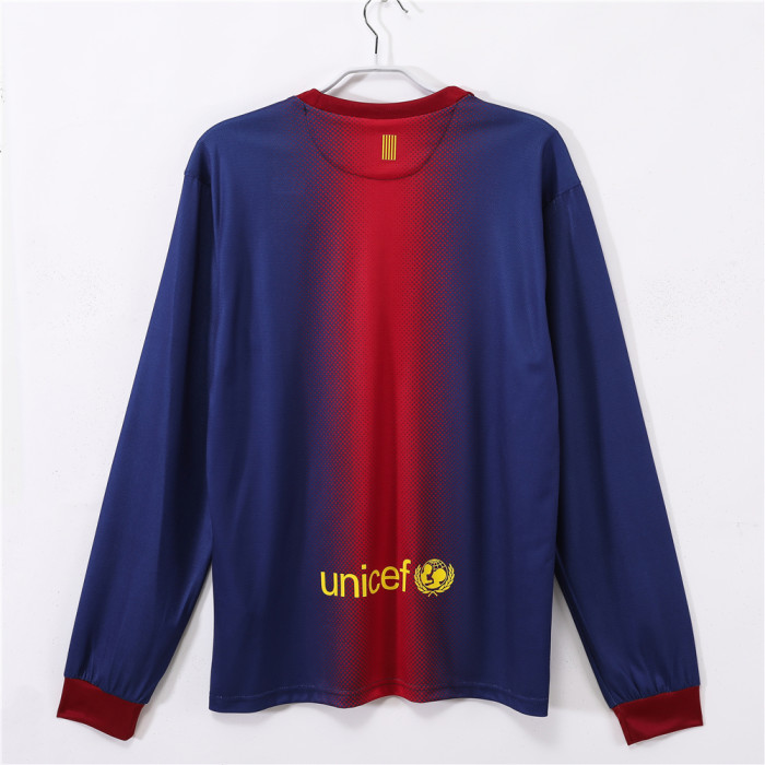 Barcelona Home Long Sleeve Retro Jersey 2012/13