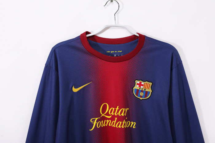 Barcelona Home Long Sleeve Retro Jersey 2012/13