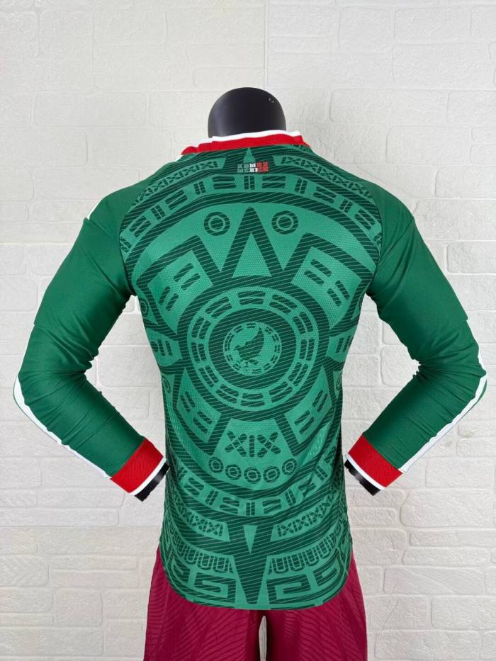 Mexico 2026 World Cup Home Player Long Sleeve Men Jersey