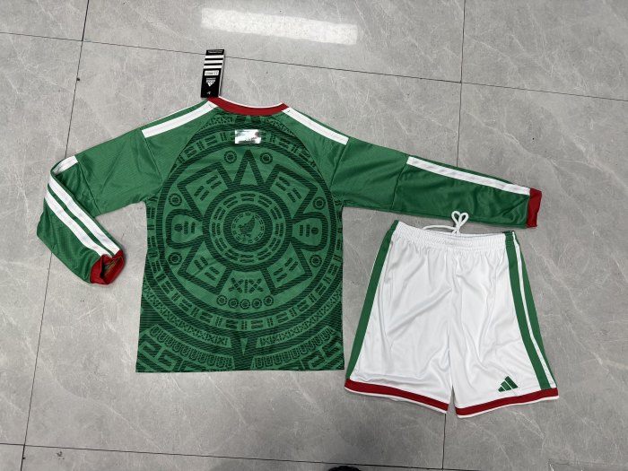 Mexico 2026 World Cup Home Long Sleeve Kids Suit