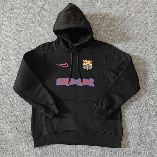 Barcelona X TRAVIS SCOTT Fleece Lined Hoodie Sweatshirt Training Jersey 25/26 (Multiple colors)