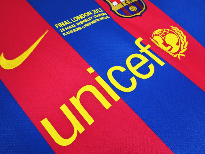 Barcelona Home UCL Final Retro Jersey 2010/11