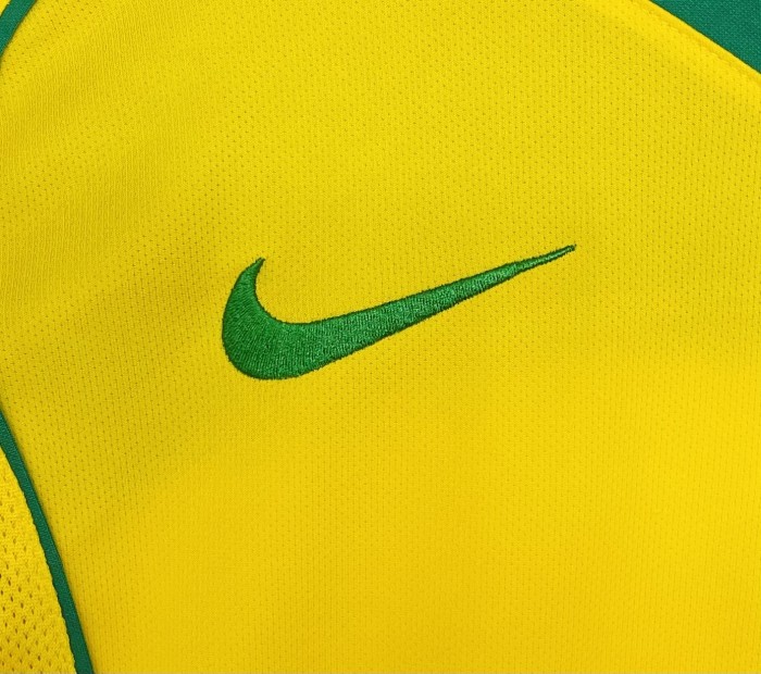 Brazil Home Retro Long Sleeve Jersey 2004