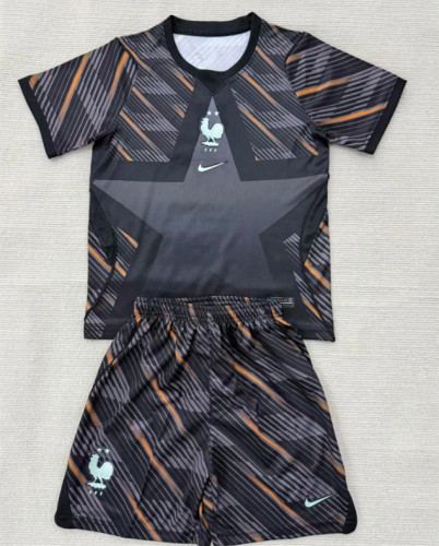 France 2026 World Cup Hollywood Black Goalkeeper Kids Suit