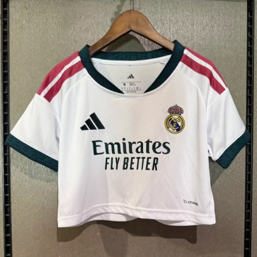 Real Madrid Home Woman Cropped Jersey