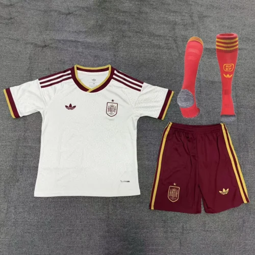 Spain 2026 World Cup Away Kids Suit & Socks
