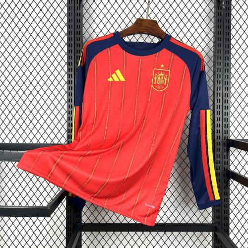 Spain 2026 World Cup Home Long Sleeve Man Jersey