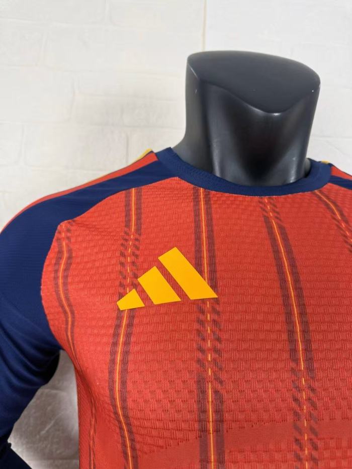 Spain 2026 World Cup Home Long Sleeve Player Man Jersey (2 stars)