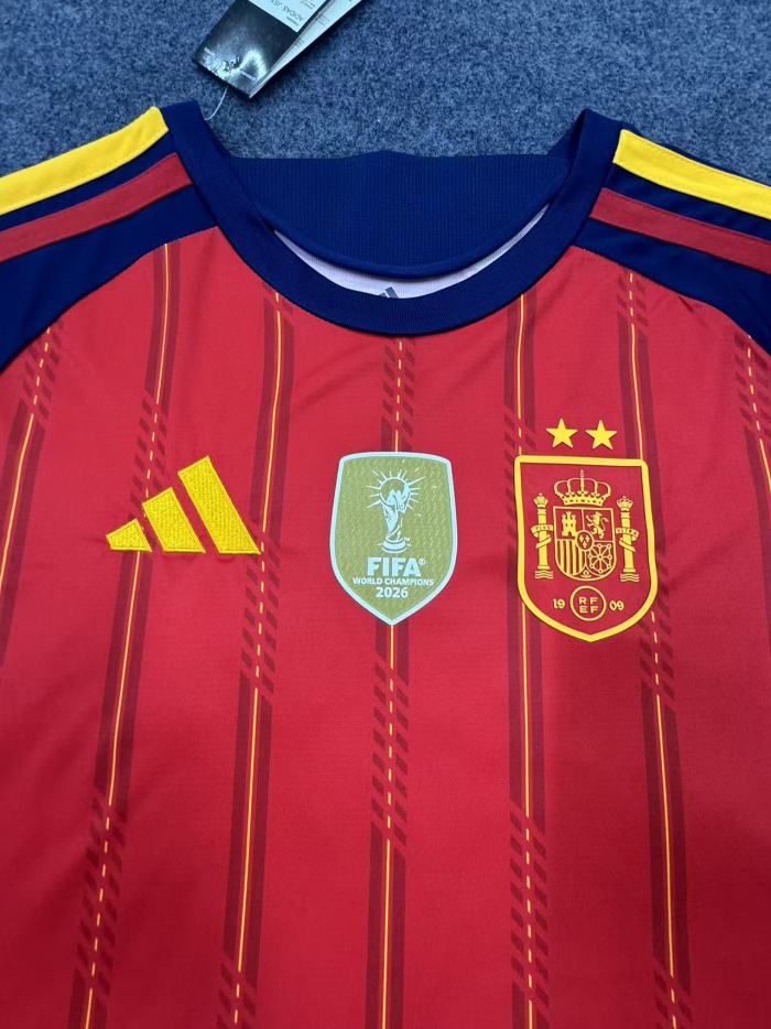 Spain 2026 World Cup Champions 26 Home Man Jersey (2 stars)