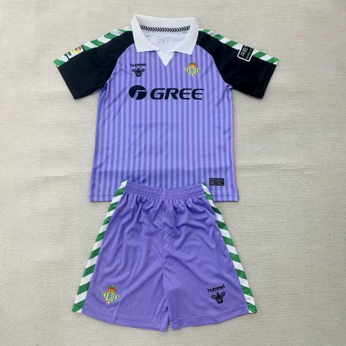 Real Betis Retro Goalkeeper Purple Kids Suit 25/26