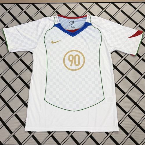 Total 90 White Retro-style soccer jersey