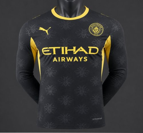 Manchester City Away Player Long Sleeve Men Jersey 26/27