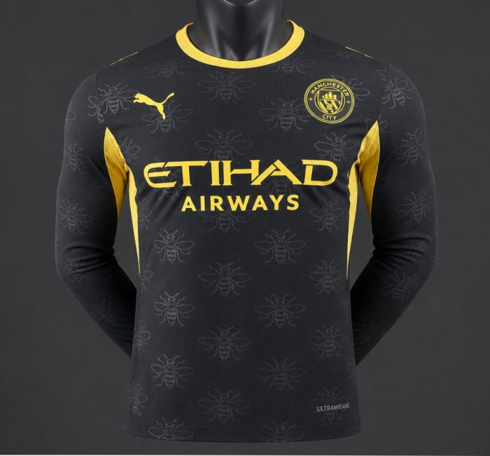 Manchester City Away Player Long Sleeve Men Jersey 26/27