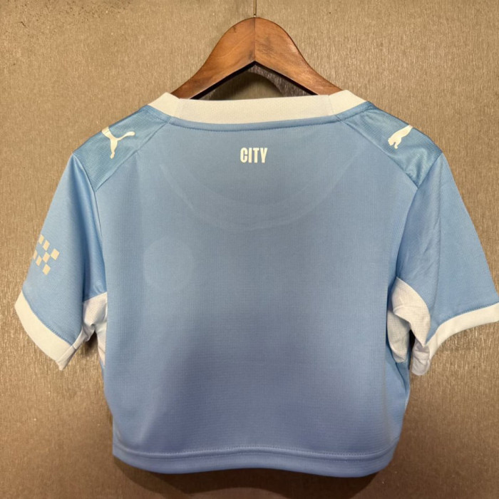 Manchester City Home Woman Cropped Jersey