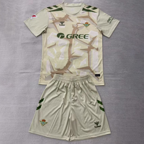Real Betis Beige Goalkeeper Kids Suit 26/27