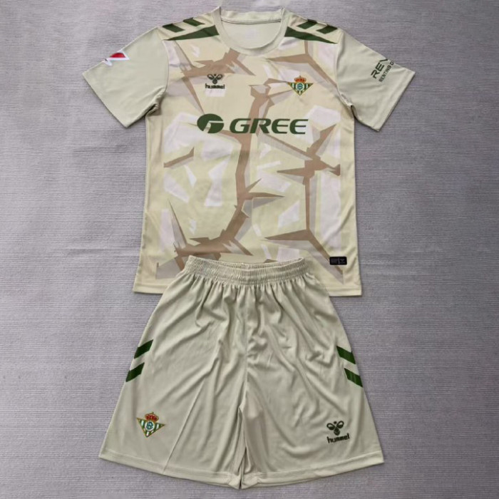 Real Betis Beige Goalkeeper Kids Suit 26/27
