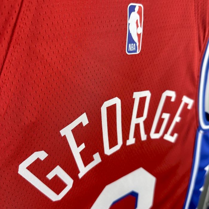 Paul George Philadelphia 76ers 2023/24 Statement Edition Swingman Jersey Red