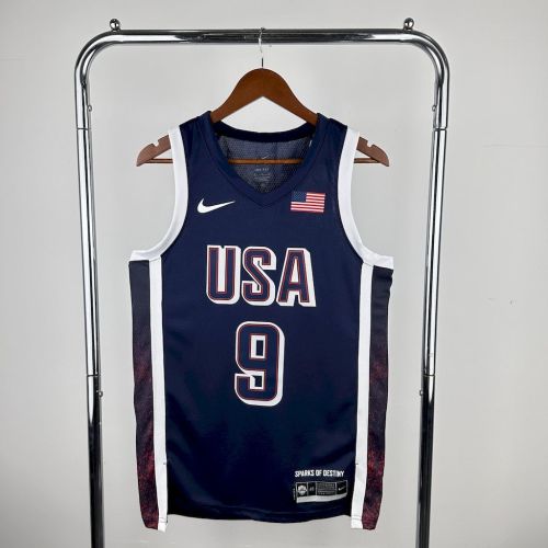 Tyrese Haliburton Team USA 2024 Swingman Away Jersey Blue