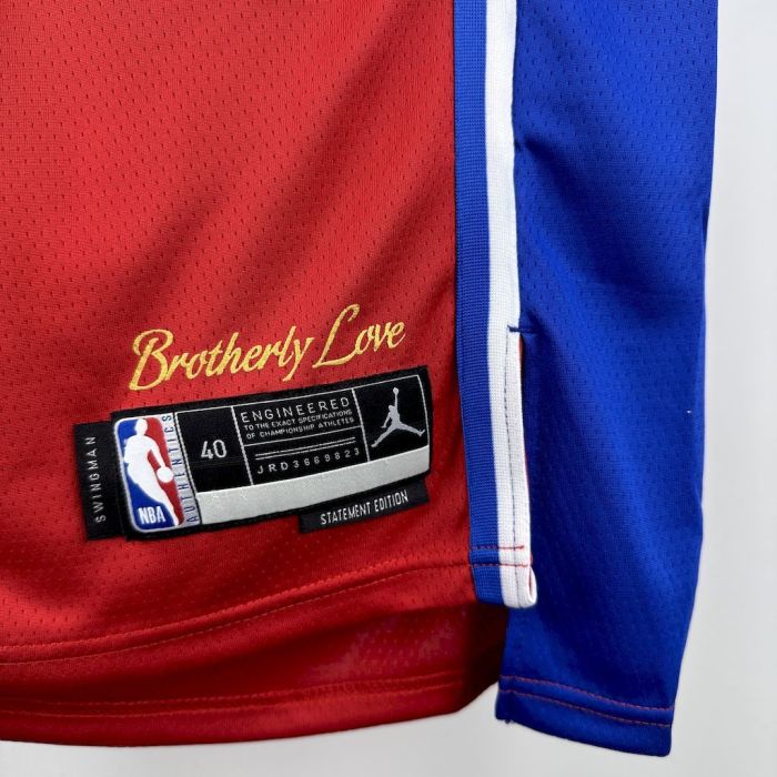 Paul George Philadelphia 76ers 2023/24 Statement Edition Swingman Jersey Red