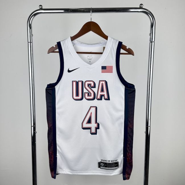 Stephen Curry Team USA 2024 Swingman Home Jersey White